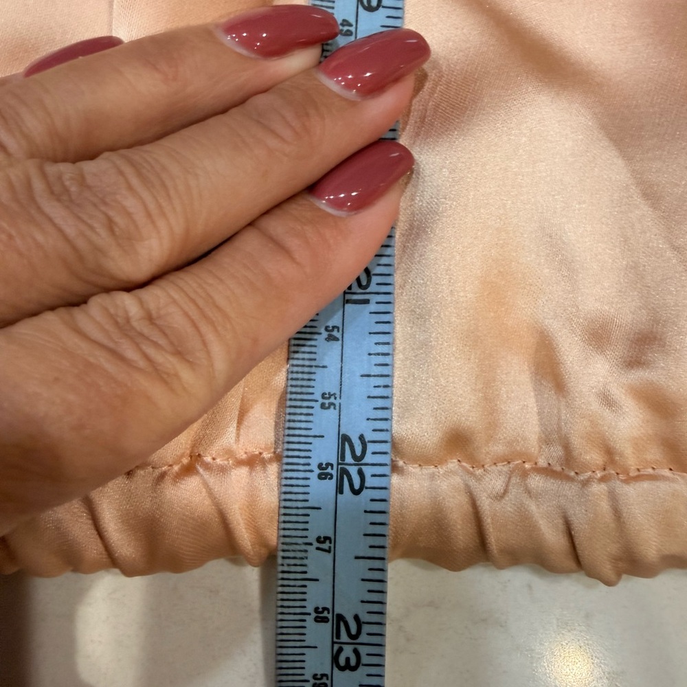 NWT Loft Satin Drawstring Blouse – Peach – Xlarge - Picture 7 of 8